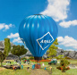 Preview: Faller 131001 H0 Heißluftballon »ARAL« mit Gasflamme