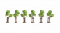 Mobile Preview: NOCH 21538 H0/TT Junge Bäume mit Baumstützen