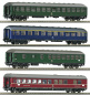 Preview: ROCO 4-tlg. Schnellzugwagenset, DB, Ep. IV (aus 41325 Set)