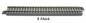 Preview: Rokuhan R049 (Noch 97049) Z Gleis gerade 110 mm, 4 Stück, Betonschwellen