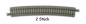 Preview: Rokuhan R059 (Noch 97059) Z Gleis gebogen R490 13°, 2 Stück, Betonschwellen