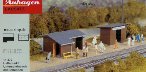 Auhagen 11372 H0 Haltepunkt Unterschönbach mit Schuppen