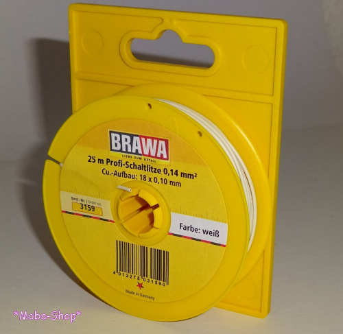 Brawa 3159 Schaltlitze 0,14mm² 25m, weiss