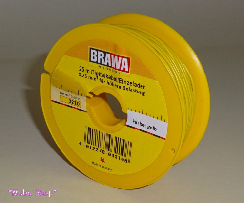 Brawa 3210 Schaltlitze 0,25 mm², 25m, gelb
