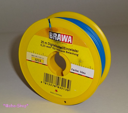 Brawa 3213 Schaltlitze 0,25 mm², 25m, blau