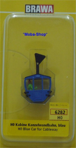 Brawa 6282 Seilbahn Kabinen einzeln, blau