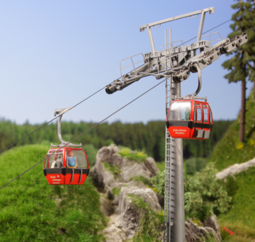 Brawa 6344 Seilbahn Hahnenkamm, 2 Gondeln