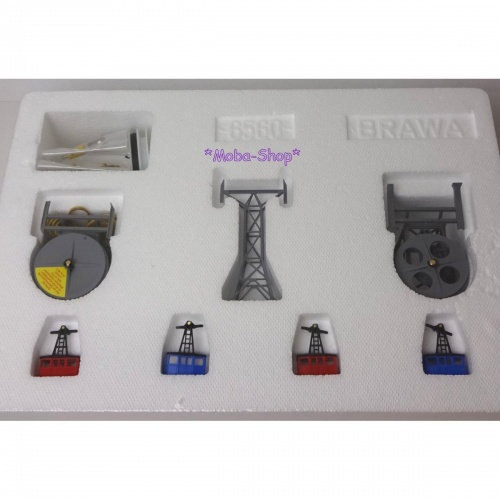 Preview: Brawa 6560/6570 N Seilbahn »Freiburger Schauinslandbahn« mit Gebäudebausatz