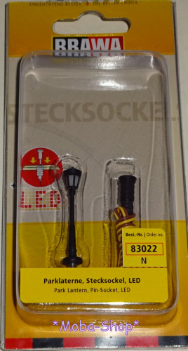 Brawa 83022 N Parklaterne, Stecksockel mit LED