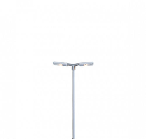 Brawa 84059 H0 Bahnsteigleuchte, 2-fach, Stecksockel mit LED