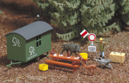 Preview: Busch 7666 H0 M-Szene: Tierische Mahlzeit