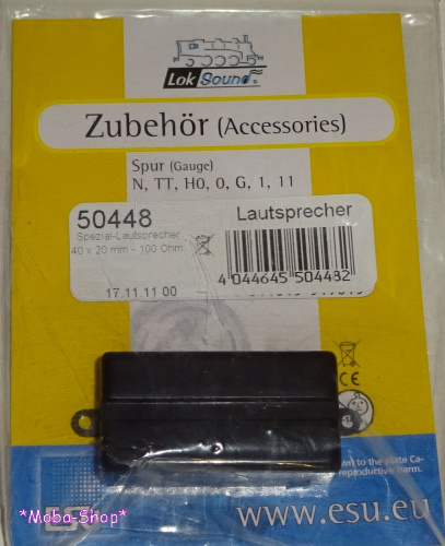 ESU 50448 Lautsprecher 100 Ohm, rechteckig, 20x40 mm