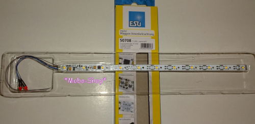 ESU 50708 Innenbeleuchtungs-Set mit Decoder+Schlusslicht, warmweiß