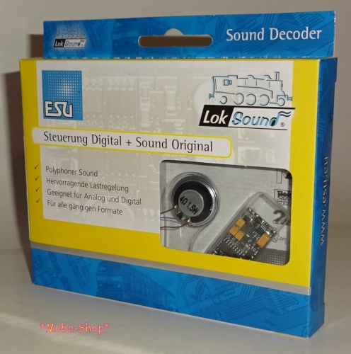 Preview: ESU 64400 Loksound v4 M4 »NEM 652« 8-polig mit Kabelbaum