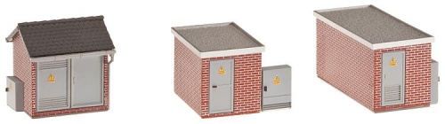 Preview: Faller 120239 H0 3 Trafostationen »Backstein«