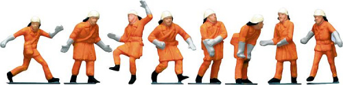 Faller 151036 H0 Feuerwehrleute, Uniform orange
