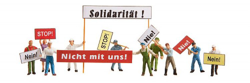 Faller 155323 N Demonstranten + Schilder