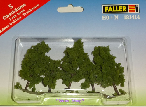 Faller 181414 H0/TT/N 5 Obstbäume grün