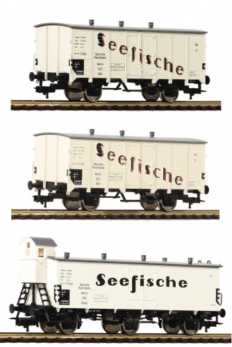 Fleischmann 538101 H0 3-tlg. Güterwagenset »Seefische«, DRG