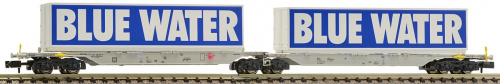 Fleischmann 825326 N Container-Doppeltragwagen »Blue Water« AAE