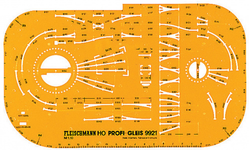 Fleischmann 9921 H0 PROFI-Gleis Gleisplanschablone (1/10)