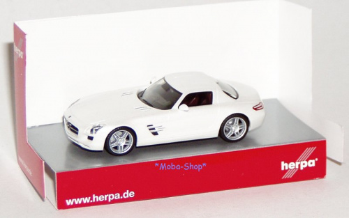 Preview: Herpa 034418-003 Mercedes-Benz SLS AMG, weißmetallic