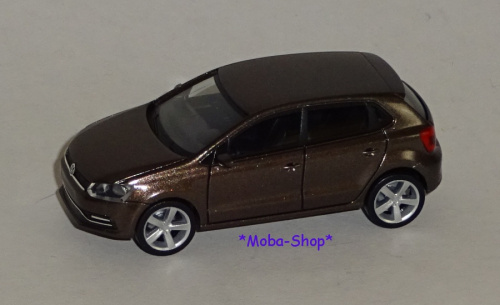 Herpa 038379 VW Polo 5-türig 2014, toffeebraun metallic