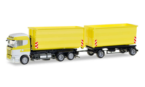 Herpa 307345 Scania R HL Abrollmulden-Hängerzug »Sven Brandt Transporte»