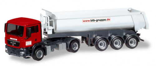 Herpa 308847 MAN TGS M Rundmulden-Sattelzug »BTB Berlin»