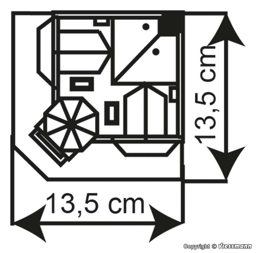 Preview: Kibri 39100 H0 Eckhaus Diplomatenvilla in Bonn