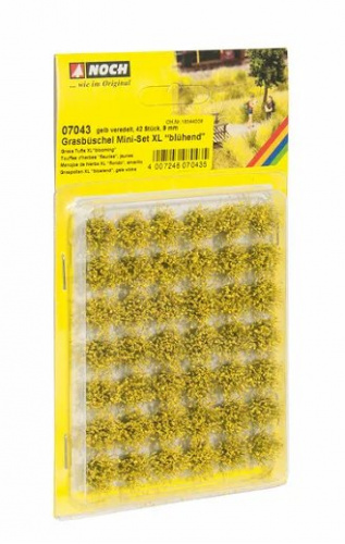 NOCH 07043 Grasbüschel Mini-Set »blühend«, gelb veredelt, 9mm