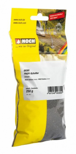 Preview: NOCH 09381 H0-TT PROFI-Schotter, braun, 250g