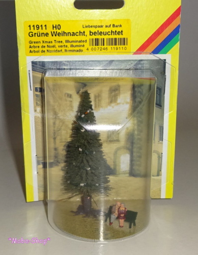 NOCH 11911 H0 Beleuchteter Weihnachtsbaum, grün