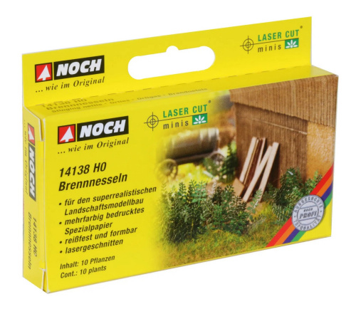 NOCH 14138 H0 Laser-Cut minis »Brennnesseln«, 10 Pflanzen