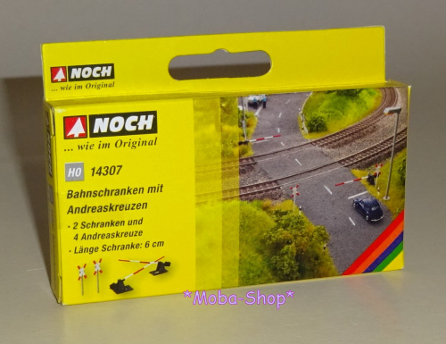 NOCH 14307 H0 Laser-Cut minis »Bahnschranken mit Andreaskreuzen«