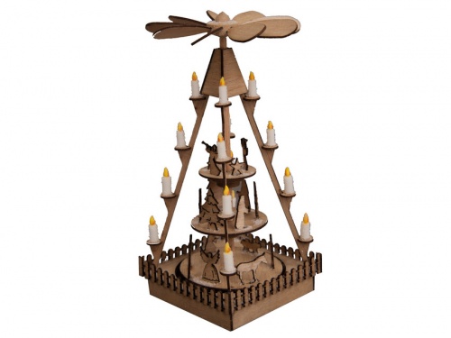 Preview: NOCH 14395 H0 LC minis »Weihnachtsmarkt-Pyramide«