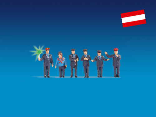 NOCH 17542 H0 Bahnbeamte, beleuchtet, Österreich