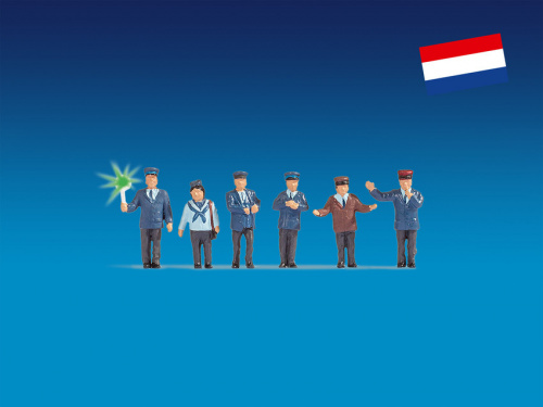 NOCH 17543 H0 Bahnbeamte, beleuchtet, Niederlande