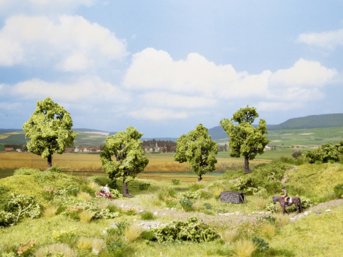 NOCH 21001 H0/TT/N 4x Obstbaum grün