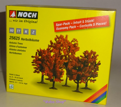 NOCH 25625 Herbstbäume, 5 Stück, 8-10cm hoch