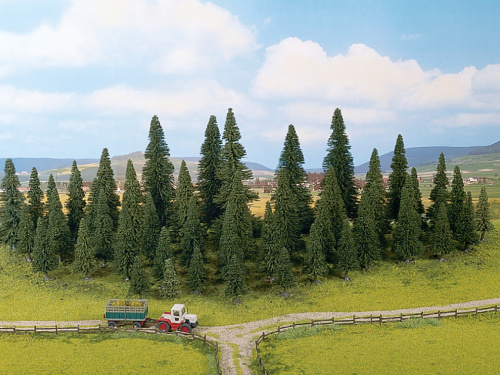 Preview: NOCH 26320 H0/TT Modelltannen-Sortiment, 25 Stück