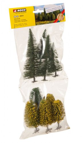 NOCH 26412 Mischwald, 10 Stück, 6,5-15 cm hoch
