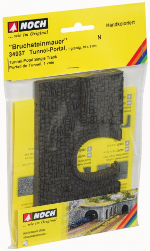 Preview: NOCH 34937 N Tunnel-Portal Bruchstein, 1-gleisig