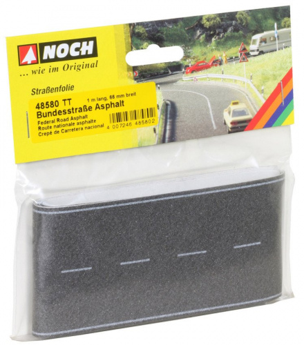 Preview: NOCH 48580 TT Straßenfolie Bundesstraße, Asphalt