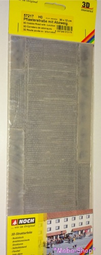 Preview: NOCH 57217 H0 3D Pflasterstraße mit Abzweigung, Strukturfolie