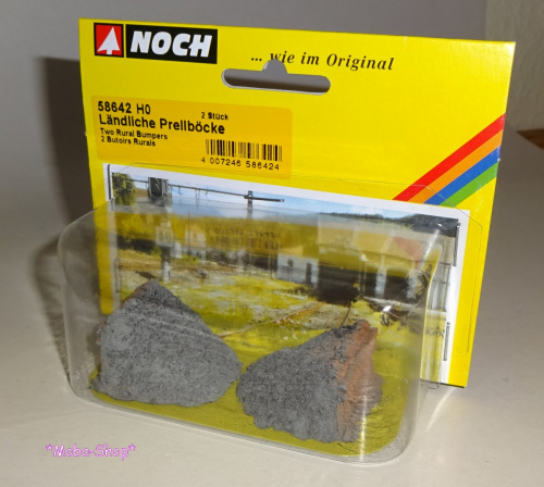 NOCH 58642 H0 2 ländliche Prellböcke, abgerundet