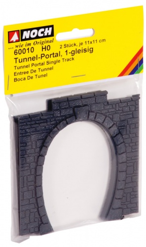 NOCH 60010 H0 Tunnel-Portal 1-gleisig, Kunststoff (2 Stück)