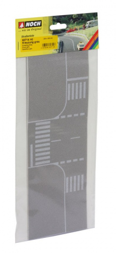 Preview: NOCH 60714 H0 Strassenfolie Kreuzung Grau
