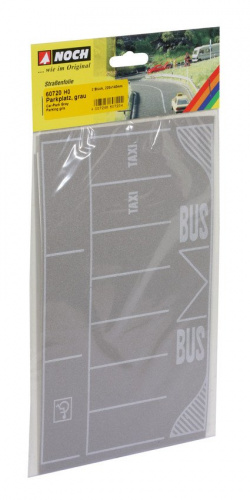 Preview: NOCH 60720 H0 Strassenfolie Parkplatz Grau