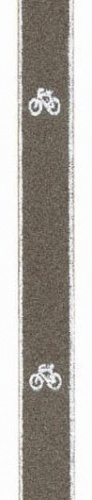 NOCH 60728 H0 Strassenfolie Radweg